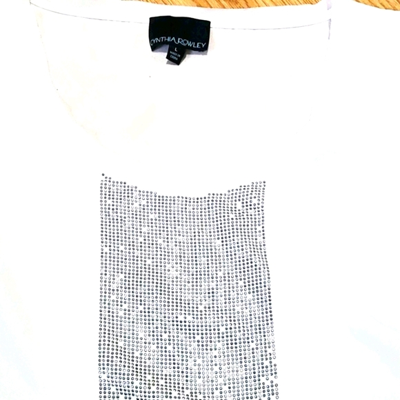 Anthropologie Cynthia Rowley Embellished White Blouse - Picture 2 of 4